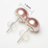 Earring S925 Sterling Silver Stud Earrings With Pearls For Women and Girls Jewelry 7-10mm 4 Colors Pearls To Choose