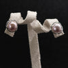 Nob S925 Sterling Silver Natural Pearl Stud Earring White & Purple & Orange & Black Pearl Earrings Jewelry