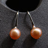 Nob Trendy Handmade S925 Silver Pearl Stud Earrings Jewelry 6-7mm Orange&Purple Pearl Fashion Woman Earrings With Pearls