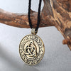 Nodic Viking Pendant Necklace Rune Amulet Viking Trinitarian Trinity Triquetra knot Charm Punk Necklace Slavic Jewelry