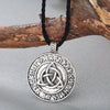 Nodic Viking Pendant Necklace Rune Amulet Viking Trinitarian Trinity Triquetra knot Charm Punk Necklace Slavic Jewelry