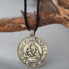 Nodic Viking Pendant Necklace Rune Amulet Viking Trinitarian Trinity Triquetra knot Charm Punk Necklace Slavic Jewelry