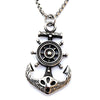 Nordic Ship Rudder Anchor-Shape Pendant Necklace Men's Necklace Viking Jewelry Metal Retro Accessories Party Gifts