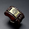 Nordic Totem Charm Wide Leather Bracelet Peace Dove Viking Men's Bracelet Punk Leather Woven Accessories Party Jewelry