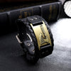 Nordic Totem Charm Wide Leather Bracelet Viking Great Axe Men's Bracelet Punk Leather Woven Accessories Party Jewelry
