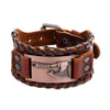 Nordic Totem Charm Wide Leather Bracelet Viking Great Axe Men's Bracelet Punk Leather Woven Accessories Party Jewelry