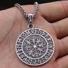 Nordic Vegvisir Compass Norse Runes Viking Jewelry Runic Amulet And Talisman Pendant Necklace Men  2021