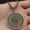 Nordic Vegvisir Compass Norse Runes Viking Jewelry Runic Amulet And Talisman Pendant Necklace Men  2021