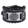 Nordic Viking Irish Knot Odin Rune Bracelet Men's Accessories Metal Leather Accessories Religious Amulet Jewelry