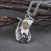 Nordic Vikings jewelry odin valknut stainless steel Viking warship pendant necklace with wooden box as gift never fade