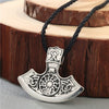 Norse Statement Viking Necklace Men' Pagan Jewelry Wolf Axe Hammer Thor Amulet Symbol Slavic Punk Vintage Women Necklace Gift