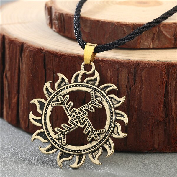 Norse Statement Viking Necklace Men' Pagan Jewelry Wolf Axe Hammer Thor Amulet Symbol Slavic Punk Vintage Women Necklace Gift