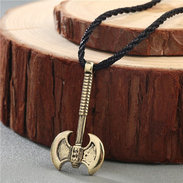 Norse Statement Viking Necklace Men' Pagan Jewelry Wolf Axe Hammer Thor Amulet Symbol Slavic Punk Vintage Women Necklace Gift