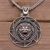 Norse Viking Bear Valknut Wolf Pendant Necklace Nordic Amulet Slavic Veles Symbol Animal Pendant Men Gift Jewelry
