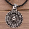 Norse Viking Bear Valknut Wolf Pendant Necklace Nordic Amulet Slavic Veles Symbol Animal Pendant Men Gift Jewelry