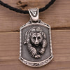 Norse Viking Bear Valknut Wolf Pendant Necklace Nordic Amulet Slavic Veles Symbol Animal Pendant Men Gift Jewelry