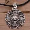 Norse Viking Bear Valknut Wolf Pendant Necklace Nordic Amulet Slavic Veles Symbol Animal Pendant Men Gift Jewelry