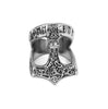 Norse Viking Myth Thor Hammer Ring Stainless Steel Jewelry Celtic Knot Ring Animal Amulet Biker Men Ring Wholesale 820B