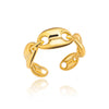 Nose Shape Rings for Women Men  Open Adjustable Stainless Steel Ring Female Wedding Couple Aesthetic Jewelry anillos mujer