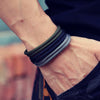 Noter Mens Bracelet Set Adjustable Braided Umbrella Rope Brazalete For Hombre Minimalist Male Cool Biker Jewelry Pulseira Gift
