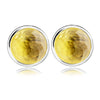 November Droplets Earrings 100% 925 Sterling Silver Citrine Stud Earrings for Women DIY Fine Jewelry PFE080-11