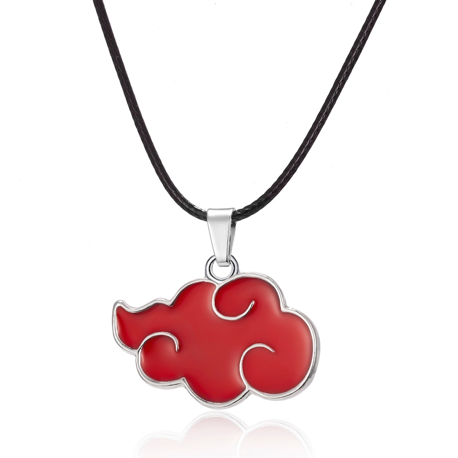 Nube Roja COLLAR COLGANTE Ninja Japón Anime Cosplay Akatsuki organización Nube Roja signo gargantilla Collar para hombres joyería de las mujeres