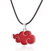 Nube Roja COLLAR COLGANTE Ninja Japón Anime Cosplay Akatsuki organización Nube Roja signo gargantilla Collar para hombres joyería de las mujeres