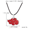 Nube Roja COLLAR COLGANTE Ninja Japón Anime Cosplay Akatsuki organización Nube Roja signo gargantilla Collar para hombres joyería de las mujeres