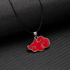 Nube Roja COLLAR COLGANTE Ninja Japón Anime Cosplay Akatsuki organización Nube Roja signo gargantilla Collar para hombres joyería de las mujeres