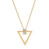 metal necklace retro wild crystal geometric triangle pendant clavicle chain sale