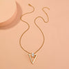 metal necklace retro wild crystal geometric triangle pendant clavicle chain sale