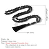 OAIITE 8mm Onyx and Lava Stone Beads Necklace Ethnic Bohemia 108 Mala Bead Yoga Meditation Necklace for Women