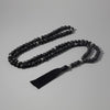 OAIITE 8mm Onyx and Lava Stone Beads Necklace Ethnic Bohemia 108 Mala Bead Yoga Meditation Necklace for Women