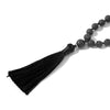 OAIITE Howlite & Lave Rock Natural Stone 108 Beads Mala Necklace Yoga Meditation Necklace for Women Men
