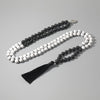 OAIITE Howlite & Lave Rock Natural Stone 108 Beads Mala Necklace Yoga Meditation Necklace for Women Men