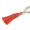 OAIITE Yoga Meditation Necklace Natural Amazonite Stone 108 Bead Necklace Handmade Knot Prayer Long Tassel Strand Necklace