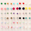 30 Pairs/set Classic Women's Round Ball Metal Pearl Earrings For Women Girl Gifts Crystal Stud Earring Sets Mix Jewelry