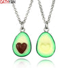 OATHYAN Fruit Avocado Pendants Heart Long Chain Necklaces For Women Lovers' Friend Necklace Gifts Jewelry