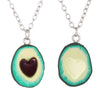OATHYAN Fruit Avocado Pendants Heart Long Chain Necklaces For Women Lovers' Friend Necklace Gifts Jewelry