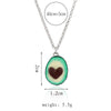 OATHYAN Fruit Avocado Pendants Heart Long Chain Necklaces For Women Lovers' Friend Necklace Gifts Jewelry