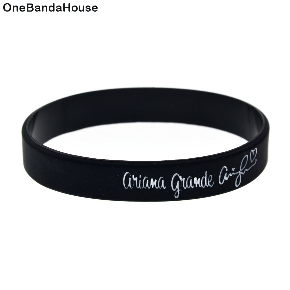 OBH 1PC Ariana Grande Dangerous Woman Silicone Bracelet 1/2 Inch Wide Adult Size