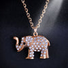 AAA Crystal Elephant Necklaces Pendants Silver Chain Necklace Big Long Necklace for Women Jewelry Bijoux nke-n24