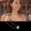 Style Simple Single Pearl Pendant Clavicle Chain Necklace Silver Plated Short Chain Neck Necklace Italina Fashion Jewelry
