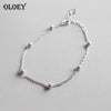 100% Genuine 925 Sterling Silver Bracelets for Women Beads Chain Hand Bangle & Bracelet Fine Party Jewelry Gifts YMB028