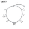 Authentic 925 Sterling Silver Bracelets Women Fine Jewelry 2020 New Trendy Lovely Star Party Bracelet Accessories YMB012