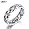 Real 925 Sterling Silver Finger Ring for Women Fine Jewelry Vintage Zircon Midi Rings 6 7 8 Fine Jewelry Gifts YMR120
