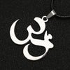 OM Necklace AUM Mantra Sanskrit Amulet Buddhism Hindu Religion Symbol Pendant Yoga Stainless Steel Jewelry Men Women