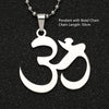 OM Necklace AUM Mantra Sanskrit Amulet Buddhism Hindu Religion Symbol Pendant Yoga Stainless Steel Jewelry Men Women