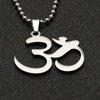 OM Necklace AUM Mantra Sanskrit Amulet Buddhism Hindu Religion Symbol Pendant Yoga Stainless Steel Jewelry Men Women