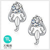 Fashion jewelry animal 12 constellation Chinese zodiac Taurus Leo REAL S925 STERLING SILVER STUD EARRINGS YS76